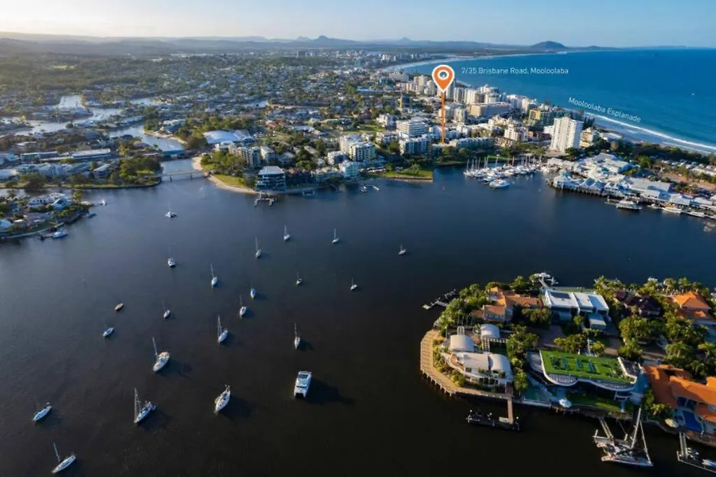 شقة Mooloolaba Beach Apartment, Relax, Dine, Wine & Breathe The Salt Air